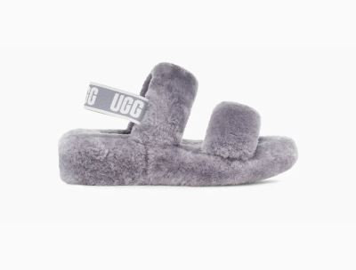 UGG Oh Yeah Womens Slides Soft Amethyst/ Deep Grey - AU 124DL